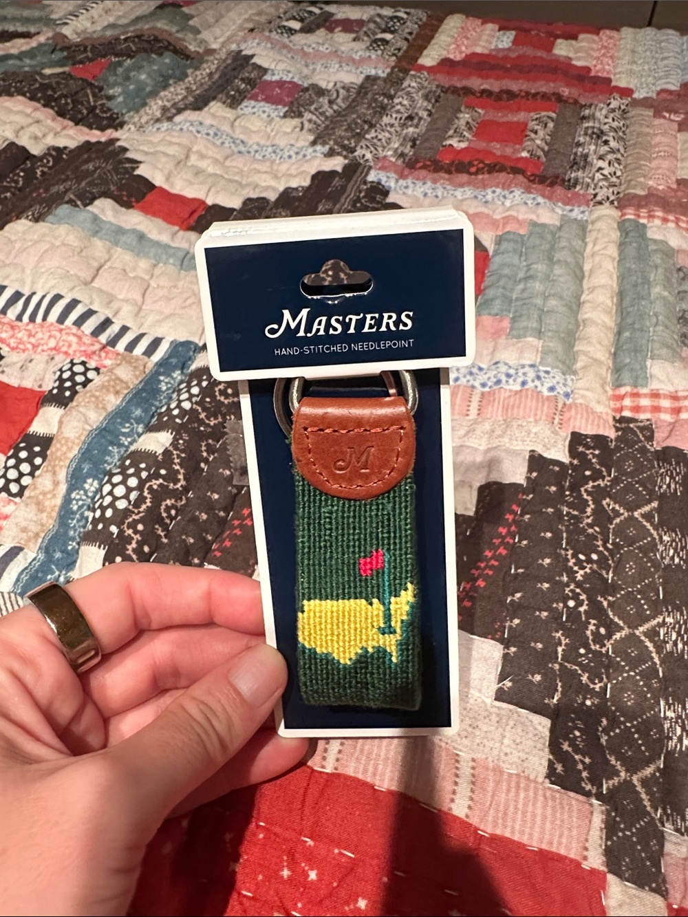 Masters Needlepoint Keychain NWT
